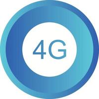 Beautiful 4G Glyph Vector Icon