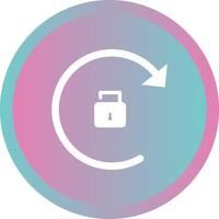Beautiful Rotation Unlocked Glyph Vector Icon