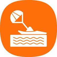 Parasailing Vector Icon Design