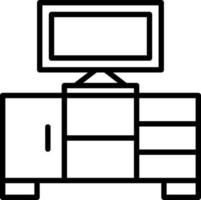 diseño de icono de vector de mesa de tv