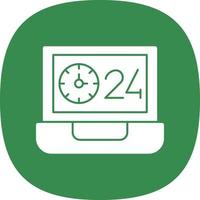 24 Hours Vector Icon Design