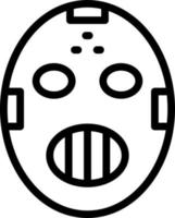 Hockey Mask Vector Icon Design