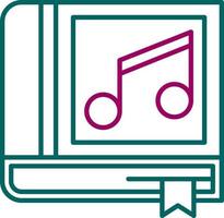 icono de vector de libro de música