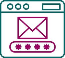 icono de vector de código de correo