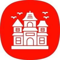 Haunted House Vector Icon Design