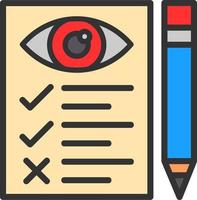 diseño de icono de vector de prueba ocular