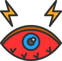 Dry Eyes Vector Icon Design