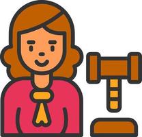 Judge Woman Vector Icon Design