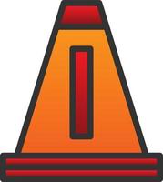 Traffic Cone Vector Icon Design