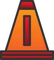 Traffic Cone Vector Icon Design