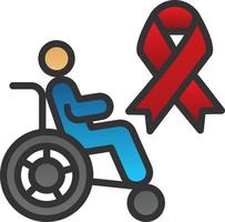 diseño de icono de vector de sida