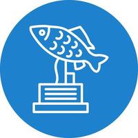 Fishing Trophy Vector Icon Design