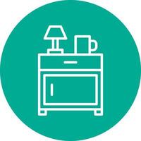 Bedside Table Vector Icon Design