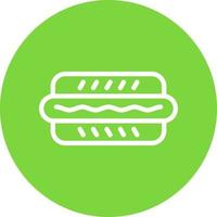 Hot Dog Vector Icon Design