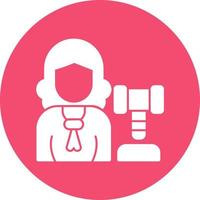 Judge Woman Vector Icon Design