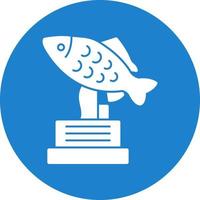 Fishing Trophy Vector Icon Design