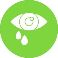 diseño de icono de vector de ojos llorosos