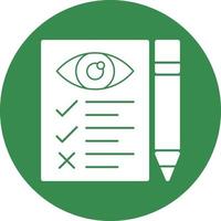 diseño de icono de vector de prueba ocular