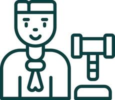 Judge Man Vector Icon Design