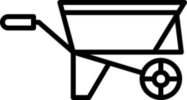 Wheelbarrow Vector Icon Design