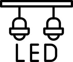 diseño de icono de vector de lámpara led