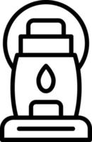 Oil Lamp Vector Icon Design