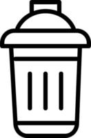 diseño de icono de vector de cubo de basura