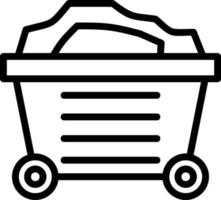 Mining Cart Vector Icon Design