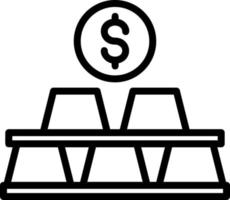 Gold Stack Vector Icon Design