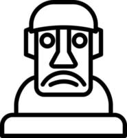 diseño de icono de vector moai