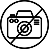 No Camera Vector Icon Design