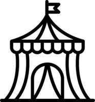 diseño de icono de vector de carpa de circo