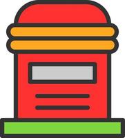 Postbox Vector Icon Design