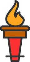 Torch Vector Icon Design