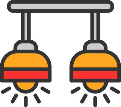 diseño de icono de vector de lámpara de techo