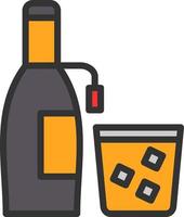 Wine Bottle Vector Icon Design