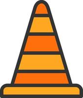 Traffic Cone Vector Icon Design