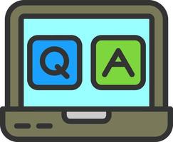 QA Vector Icon Design