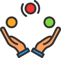 Juggling Vector Icon Design