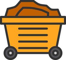 Mining Cart Vector Icon Design