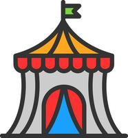 Circus Tent Vector Icon Design