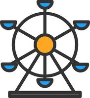 Ferris Wheel Vector Icon Design