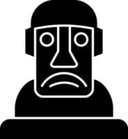 diseño de icono de vector moai