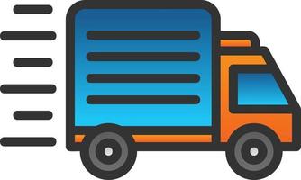 Delivery Truck Vector Icon Design