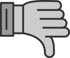 diseño de icono de vector de pulgar hacia abajo