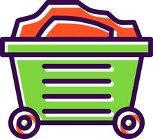 Mining Cart Vector Icon Design