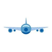 airplane travel flying front vector