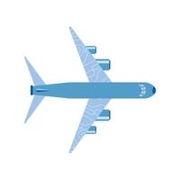 airplane travel flying airview vector