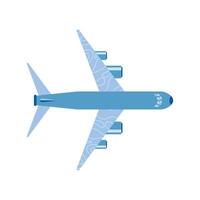 airplane travel flying airview vector