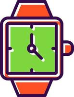 diseño de icono de vector de reloj de pulsera